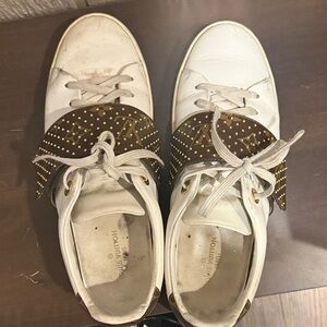 Louis Vuitton White and Brown Sneakers